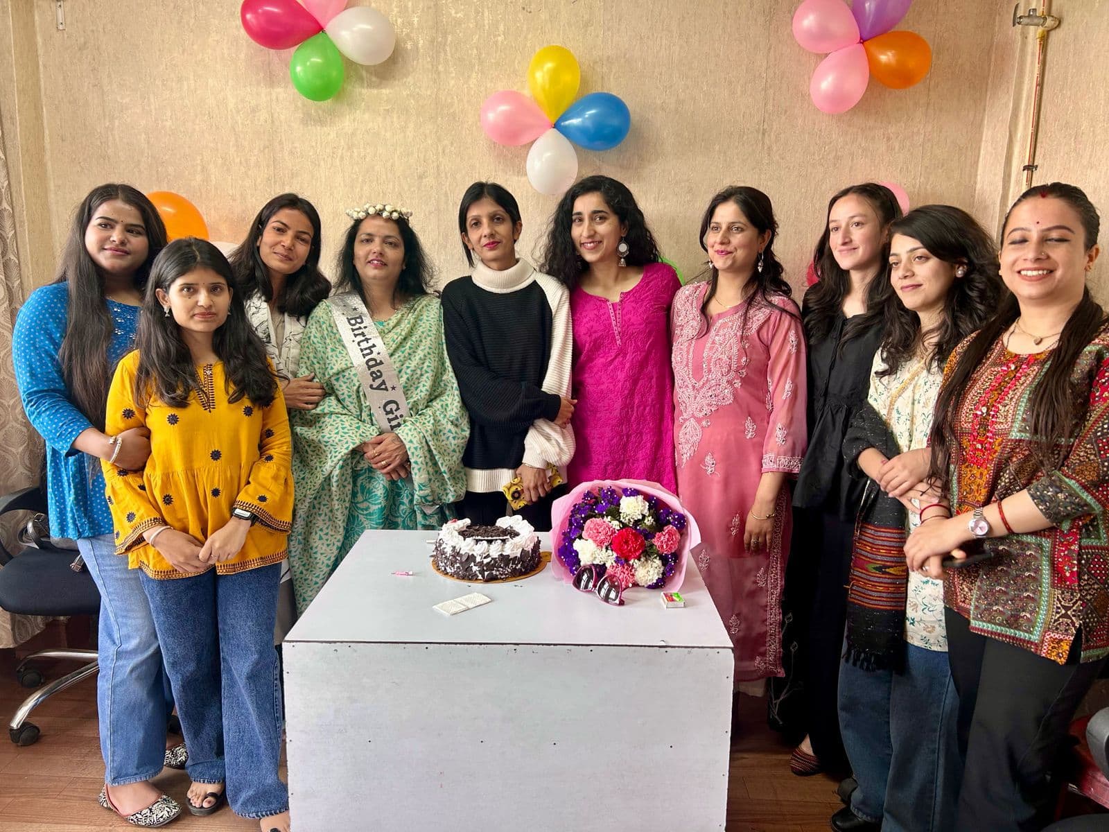 Team birthday celebration at HighlandConnect