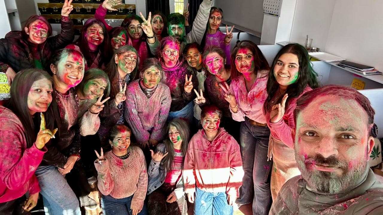 Team celebrating Holi together at HighlandConnect